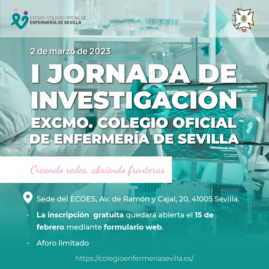 Consejo Andaluz de Colegios de Enfermería - El ECOES celebrará su I Jornada de Investigación, bajo el lema “Creando redes, abriendo fronteras”